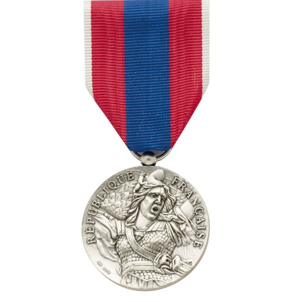 Médaille Défense Nationale Argent / DefNat ordonnance pendante
