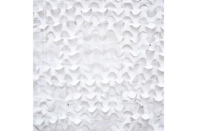 Filet de camouflage 2m x 2m blanc /  gris renforcé