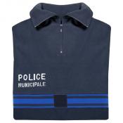 Chemise F1 polaire Police Municipale avec bandes bleues gitanes