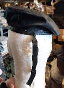 10x bérets noirs en tissu taille 55