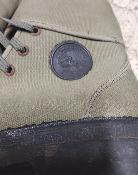 Chaussures à jambières attenantes / rangers Wissart vertes en toile