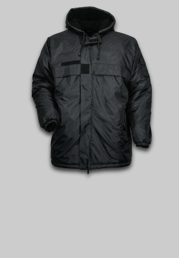 Coupe-vent fourré noir parka imperméable