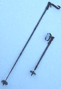 Paire de bâtons télescopiques verts militaires