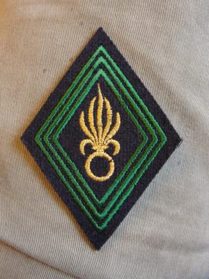 Losange de bras Légion Etrangère Sous-Officier flamme or