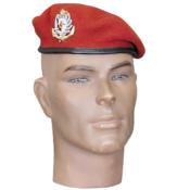 Béret Amarante (rouge) avec insigne des parachutistes RPIMa