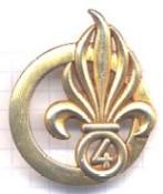 Insigne de béret 4°RE Régiment Etranger - Légion 