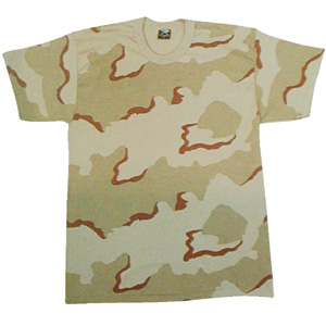 T-shirt manches courtes camouflage 3 colors desert Armée US