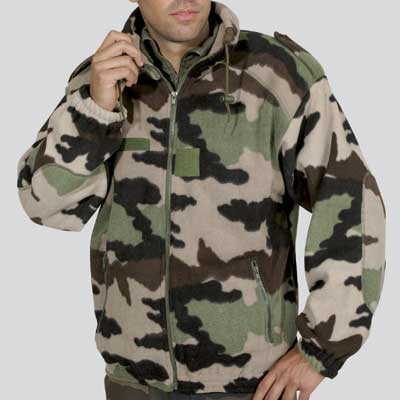 Blouson en polaire camouflage C/E Armée Française