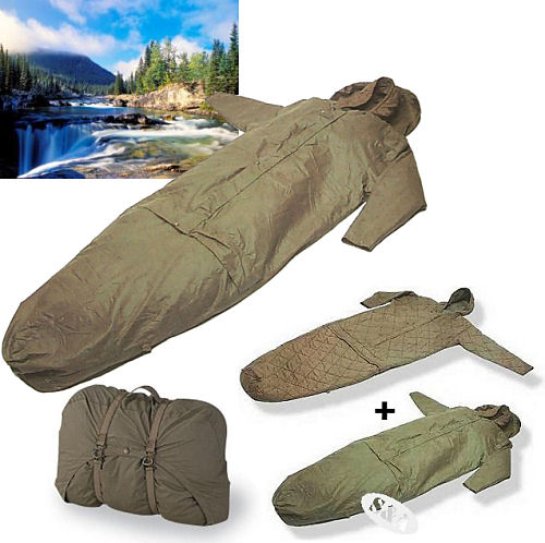 Sac de couchage imperméable Armée Allemande avec manches 