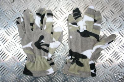 Gants en polaire camouflage urbain - neige camo urban