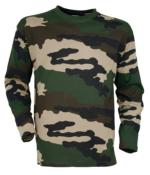 T-shirt manches longues camouflage C/E Armée Française