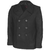 Caban noir de la marine Américaine Pea Coat US Navy