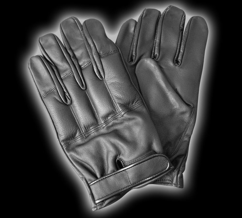 Gants plombés en cuir type Police US