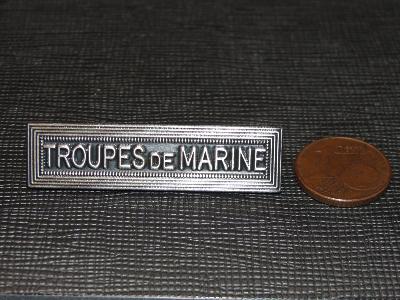 Agrafe Troupes de Marine pour médaille ordonnance Armée Française