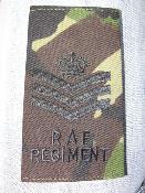 Passant fourreau de grade poitrine STAFF SERGEANT camo DPM Royal Air Force RAF