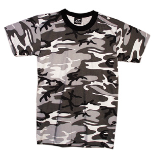T-shirt manches courtes camouflage Urban - urbain blanc gris