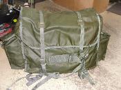 Musette / sac à dos en nylon kaki vert Armée de l'Air
