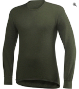 T-shirt manches longues Woolpower Crewneck 200 vert mailles Ullfrotté