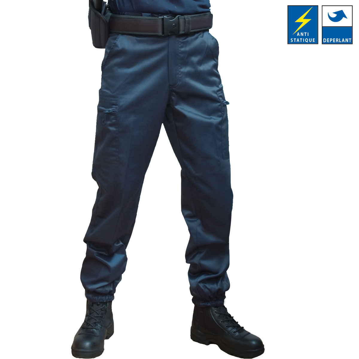 Pantalon intervention anti-statique déperlant bleu marine type sécurité police gendarmerie