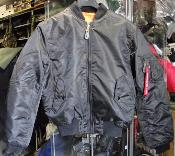 Blouson pilote bomber's MA1 noir / flight jacket