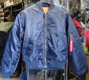 Blouson pilote bomber's MA1 bleu / flight jacket