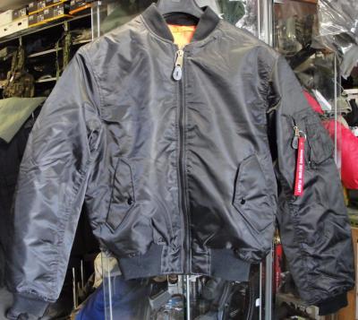 Blouson pilote bomber's MA1 noir / flight jacket