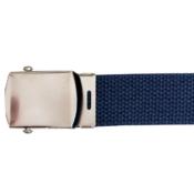 Ceinture en toile bleue boucle en métal