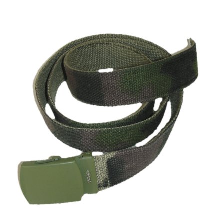 Ceinture en toile camouflée boucle en métal