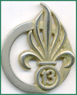 Insigne de béret 13°DBLE Demi Brigade de la Légion Etrangère