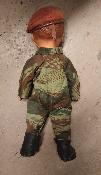 Poupée ou poupon parachutiste béret rouge et combinaison camouflage léopard guerre d'Algérie