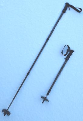 Paire de bâtons télescopiques verts militaires