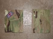 Paire d'écussons camouflage MTP cache velcros réglementaire Armée Britannique