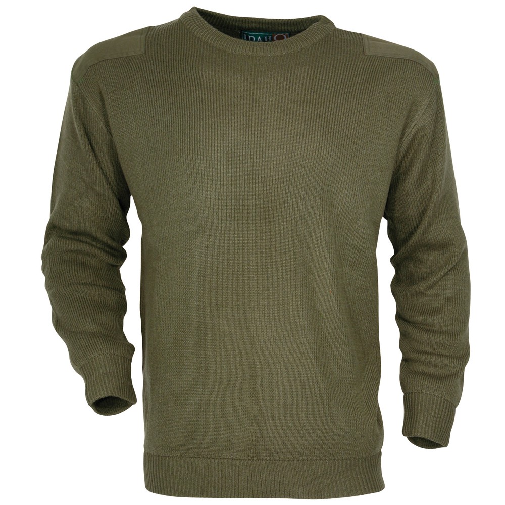 Pull commando vert col rond